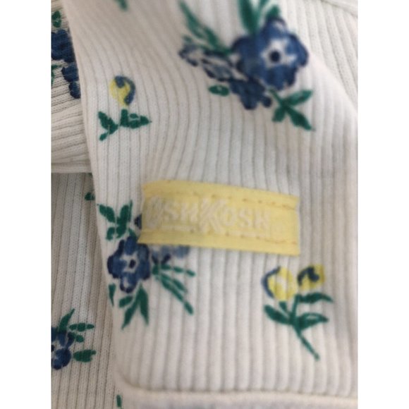 Oshkosh 90s Floral Shirt Ribbed 3T New Made in USA NWT - Picture 8 of 11